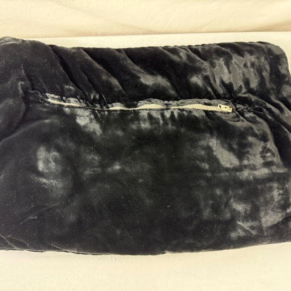 Vintage Brown and Black Fur Hand Warmer Purse Velvet Backing Zipper - Picture 3 of 14